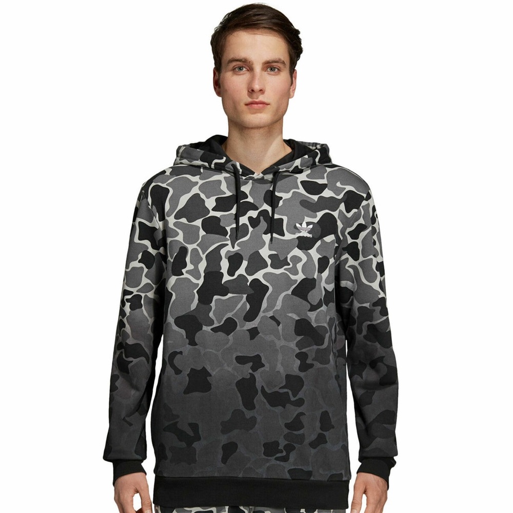 Adidas Black and Gray Camo Sweater - Picture 1 of 5